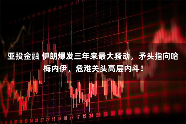 亚投金融 伊朗爆发三年来最大骚动，矛头指向哈梅内伊，危难关头高层内斗！