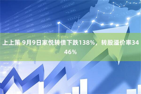 上上策 9月9日家悦转债下跌138%，转股溢价率3446%